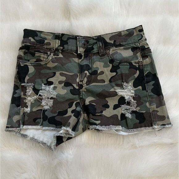 Contraband Camo Distressed Shorts (10) - Picture 1 of 7